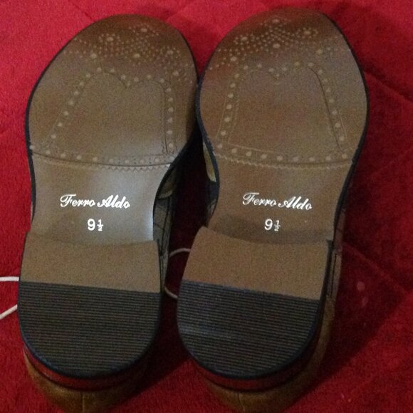 Ferro Aldo Julian Plaid Wingtip Dress Shoes Size 9 ½ M New Never W - Picture 10 of 12